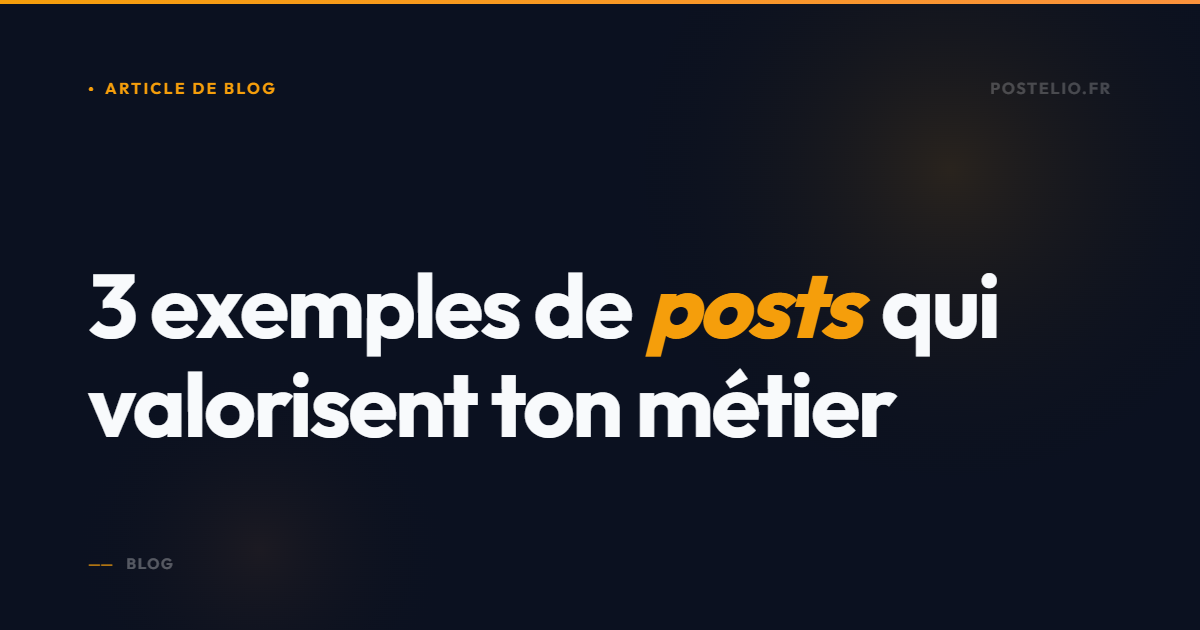 3 posts béton pour montrer ton savoir-faire