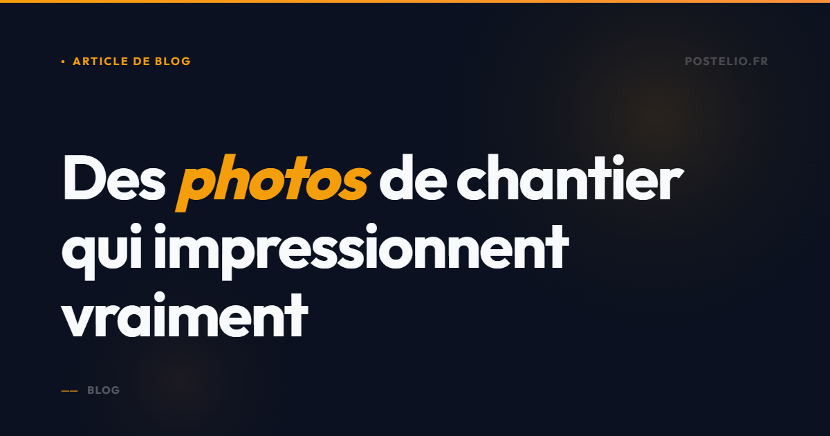 5 astuces photo de chantier pro avec ton téléphone