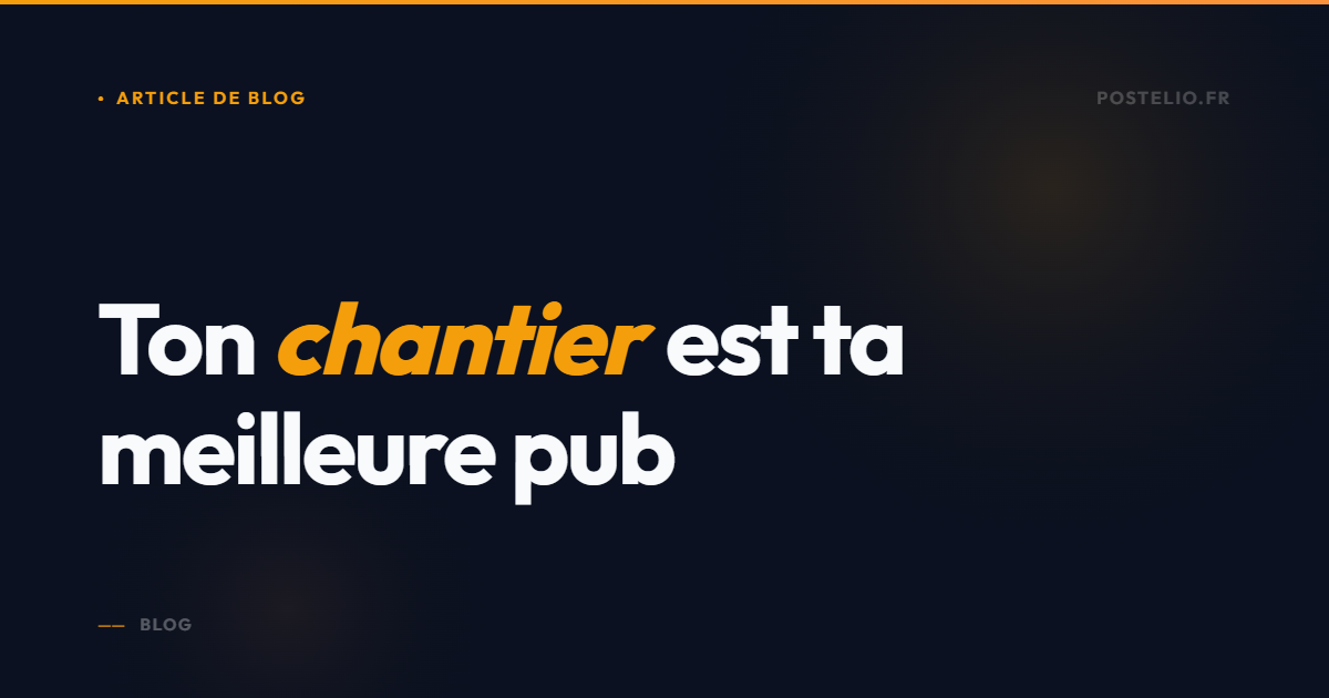 Transforme chaque chantier en opportunité